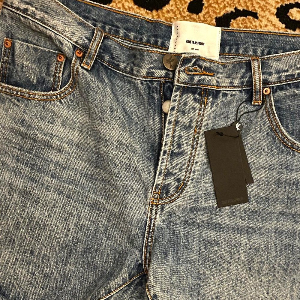 **ONE TEASPOON** HOLLYWOOD FRANKIES LONG LENGT5H DENIM SHORT **NWT** SIZE32